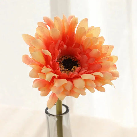 5/10PC Artificial Silk Gerbera Home Decoration Flower Heads Daisy for Wedding Holding Simulation Flowers Garden Home Decoration - Ewkiki