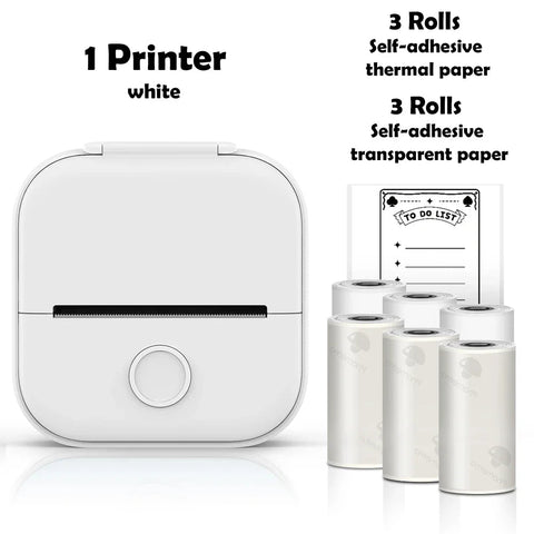 Phomemo T02 Portable Mini Wireless Thermal Pocket Printer Self-adhesive Stickers Use for DIY,Journal Sticker impresora portátil Ewkiki