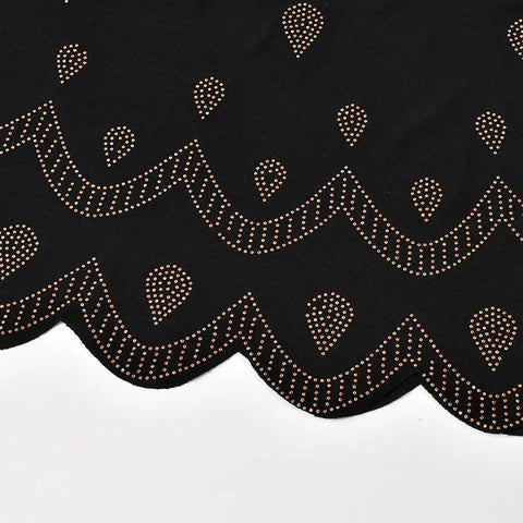 Luxury Ramadan Paisley Diamonds Cotton Jersey Hijab Instant Hijab Women Muslim Scarf With Rhinestone Headscarf Wraps Party Hijab Ewkiki