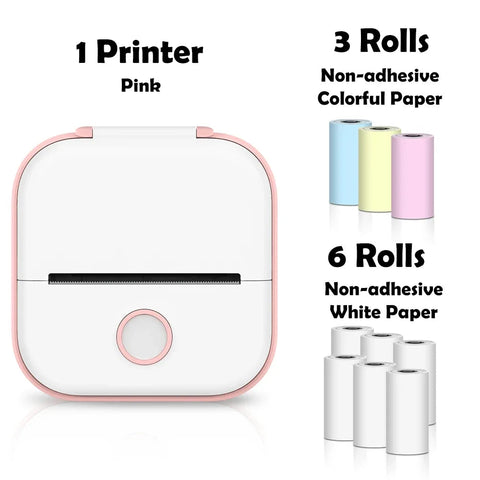 Phomemo T02 Portable Mini Wireless Thermal Pocket Printer Self-adhesive Stickers Use for DIY,Journal Sticker impresora portátil Ewkiki