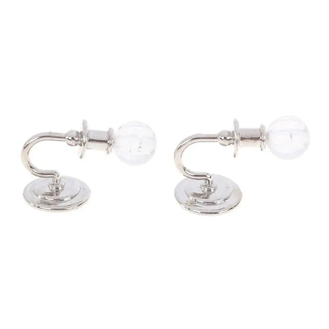 1Pair 1:12 Dollhouse Miniature Crystal Wall Light Lamp Model Doll House Decor - Ewkiki