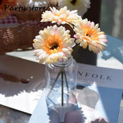 Artificial Silk Gerbera Flowers Wedding Home Decoration Fake Daisy Chrysanthemum Party Home Decoration 3Pcs 6Pcs Batch of 23cm - Ewkiki