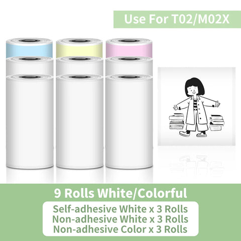 T02 Portable Printer Phomemo Mini Sticker Printer Self-adhesive Labels Inkless Sticker Printer for Journal, Notes, Photo, DIY Ewkiki
