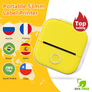 Phomemo T02 Pocket Printer Photo Journal Printing 53mm Sticker Labels Wireless Connection No-Ink Thermal Printing Long Battery Ewkiki