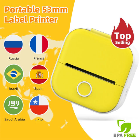 Phomemo T02 Pocket Printer Photo Journal Printing 53mm Sticker Labels Wireless Connection No-Ink Thermal Printing Long Battery Ewkiki