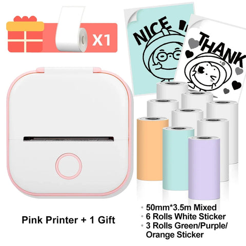 Phomemo T02 Wireless Pocket Thermal Printer Portable Mini Wirelessly BT Connect 203dpi Photo Label Memo List Printing Clearly Ewkiki