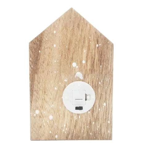 Christmas Wooden House Decor Christmas Led Light Wooden House Decorations Tabletop Hangable Ornaments Christmas Party Supplies Ewkiki