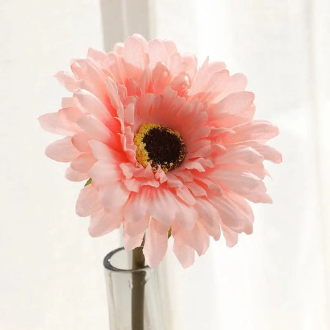 5/10PC Artificial Silk Gerbera Home Decoration Flower Heads Daisy for Wedding Holding Simulation Flowers Garden Home Decoration - Ewkiki