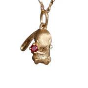 Cute and Exquisite Rabbit Jewelry Sets New in Fun Matte Ancient Gold Craft Earrings for Women Ring Necklace Gifts to Girlfriend Ewkiki