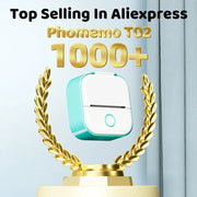 T02 Mini Thermal Printer Phomemo T02 Sticker Maker Machine Portable Bluetooth Pocket Printer Study Supplies for Photos Notes Ewkiki