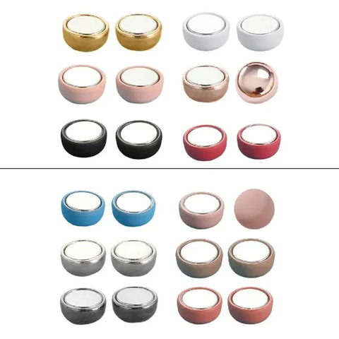 6 Pairs Hijab Fasteners Hijab Scarf Clip Buttons Hijab Magnet Brooch Collar Clip Cufflink for Hijab Ewkiki