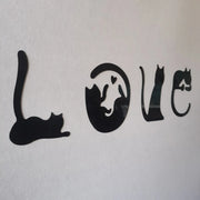 3D LOVE Cat Mirror Wall Sticker Acrylic Paste Home Decoration Cats Wallpaper Bathroom Bedroom Living Door Modern Home Decoration Ewkiki