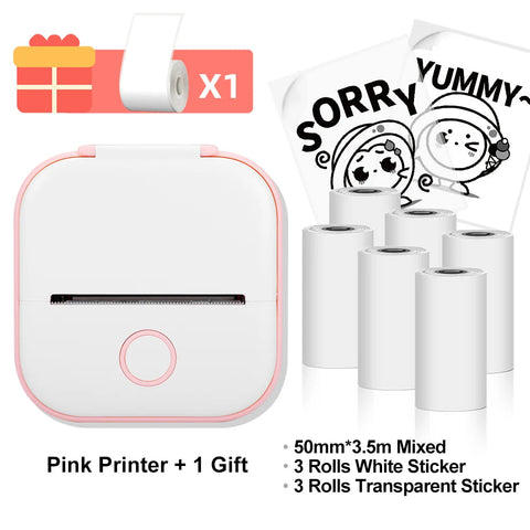 Phomemo T02 Wireless Pocket Thermal Printer Portable Mini Wirelessly BT Connect 203dpi Photo Label Memo List Printing Clearly Ewkiki