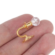 1Pair 1:12 Dollhouse Miniature Crystal Wall Light Lamp Model Doll House Decor - Ewkiki