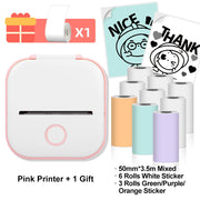Phomemo T02 Wireless Pocket Thermal Printer Portable Mini Wirelessly BT Connect 203dpi Photo Label Memo List Printing Clearly Ewkiki