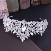 Bridal Jewelry Set Wedding Crowns for Brides Tiaras and Crowns Bride Crystal Rhinestone Necklace Tiara Wedding Hair Accessories Ewkiki