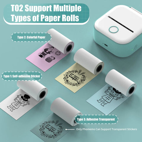 Phomemo T02 Pocket Printer Mini Portable Label Maker Self-adhesive Sticker mini impresora portatil impresora etiqueta adhesivas Ewkiki