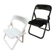 1Pc Dollhouse Miniature Chair Plastic Folding Armchair Simulation Furniture dollHouse accessories Black White Ewkiki