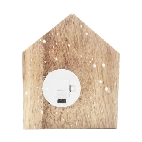 Christmas Wooden House Decor Christmas Led Light Wooden House Decorations Tabletop Hangable Ornaments Christmas Party Supplies Ewkiki