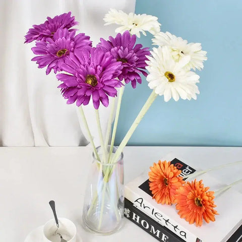 1 Bundle Silk Gerbera Wedding Home Decoration Artificial Flowers Home Decoration Sunflower Artificial Flowers - Ewkiki