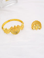 Dubai Jewelry for Women Fashion 24k Gold Plated Jewelry Set Necklace Earrings Accessories Gifts for Party Wedding Ewkiki