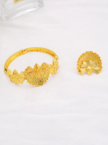 Dubai Jewelry for Women Fashion 24k Gold Plated Jewelry Set Necklace Earrings Accessories Gifts for Party Wedding Ewkiki