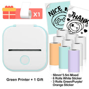 Phomemo T02 Portable Mini Thermal Printer Wirelessly BT 203dpi Photo Label Memo List Printing With USB Cable Imprimante Portable Ewkiki