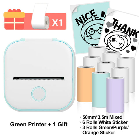 Phomemo T02 Portable Mini Thermal Printer Wirelessly BT 203dpi Photo Label Memo List Printing With USB Cable Imprimante Portable Ewkiki