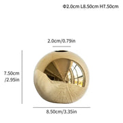 Plating Golden Ball Ceramic Vase Ornaments Crafts Art Hydroponic VasesFlower Pot  Home Decoration Ornament Gift Home Decoration - Ewkiki