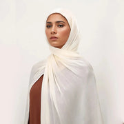Muslim Instant Hijab Glitter Hijab With Cap Bonnet Instant Satin Silk Hijab Pinless Shawl Headscarf Under Scarf Cover Headwrap Ewkiki