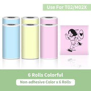 T02 Portable Printer Phomemo Mini Sticker Printer Self-adhesive Labels Inkless Sticker Printer for Journal, Notes, Photo, DIY Ewkiki