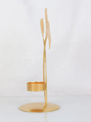 1P CNordic Golden Ginkgo Leaf Candlestick Luxury Living Room Home Decoration Wedding Party Home Decoration Candlestick - Ewkiki