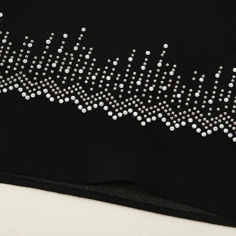 Luxury Ramadan Diamonds Chiffon Hijab Instant Hijab Women Muslim Scarf With Rhinestone Heavy Quality Headscarf Wraps Party Hijab Ewkiki
