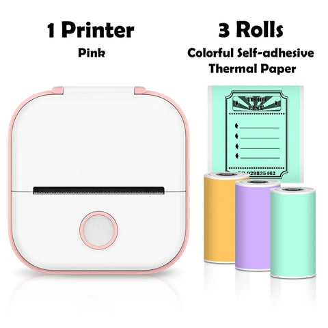 Phomemo T02 Portable Mini Wireless Thermal Pocket Printer Self-adhesive Stickers Use for DIY,Journal Sticker impresora portátil Ewkiki