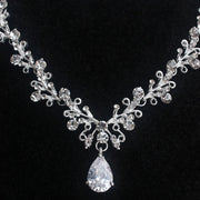 Bridal Jewelry Set Wedding Crowns for Brides Tiaras and Crowns Bride Crystal Rhinestone Necklace Tiara Wedding Hair Accessories Ewkiki