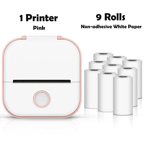 Phomemo T02 Portable Mini Wireless Thermal Pocket Printer Self-adhesive Stickers Use for DIY,Journal Sticker impresora portátil Ewkiki