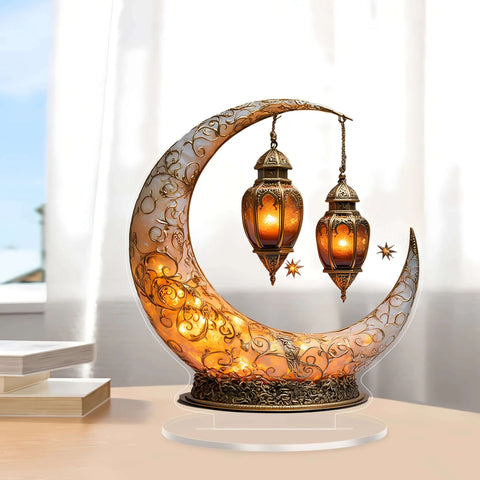 1 piece of moon lamp home decoration ornament suitable for home decoration, holiday desktop decoration, ideal family gift - Ewkiki
