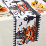 Halloween Table Runner Halloween Party Decoration Kids Favors Spooky Pumpkin Ghost Table Runner Trick or Treat Party Supplies