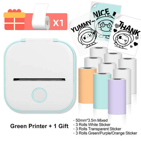 Phomemo T02 Wireless Pocket Thermal Printer Portable Mini Wirelessly BT Connect 203dpi Photo Label Memo List Printing Clearly Ewkiki
