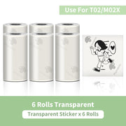 T02 Portable Printer Phomemo Mini Sticker Printer Self-adhesive Labels Inkless Sticker Printer for Journal, Notes, Photo, DIY Ewkiki