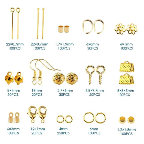 Jewelry Making Supplies Kit with Jewelry Tools, Jewelry Copper Wires Thread and Jewelry Findings for Jewelry Repair and Beading Ewkiki