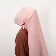 Muslim Instant Hijab Glitter Hijab With Cap Bonnet Instant Satin Silk Hijab Pinless Shawl Headscarf Under Scarf Cover Headwrap Ewkiki
